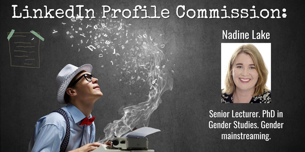 Gender studies programme director, Nadine Lake LinkedIn Profile