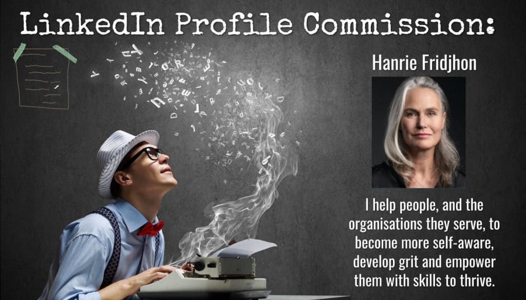 LinkedIn Profile for Hanrie Fridjhon by master copywriter, Jacques de Villiers